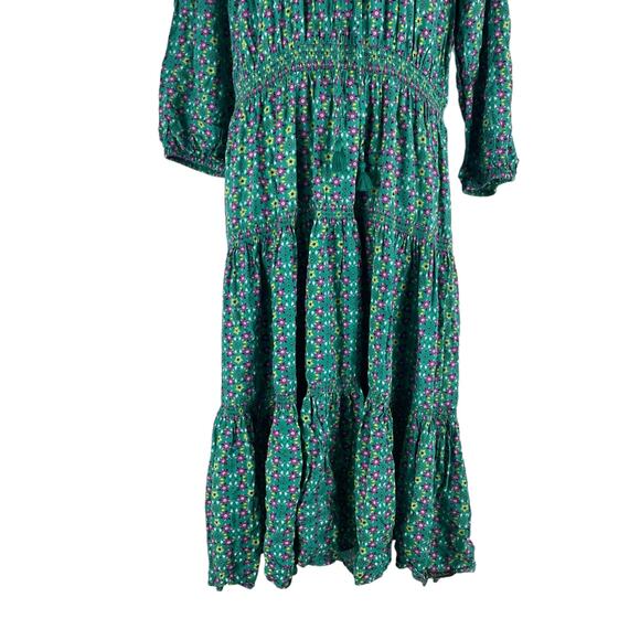 Matilda Jane Turquoise Geometric Age of Aquarius Peasant Dress Size L - Picture 4 of 11